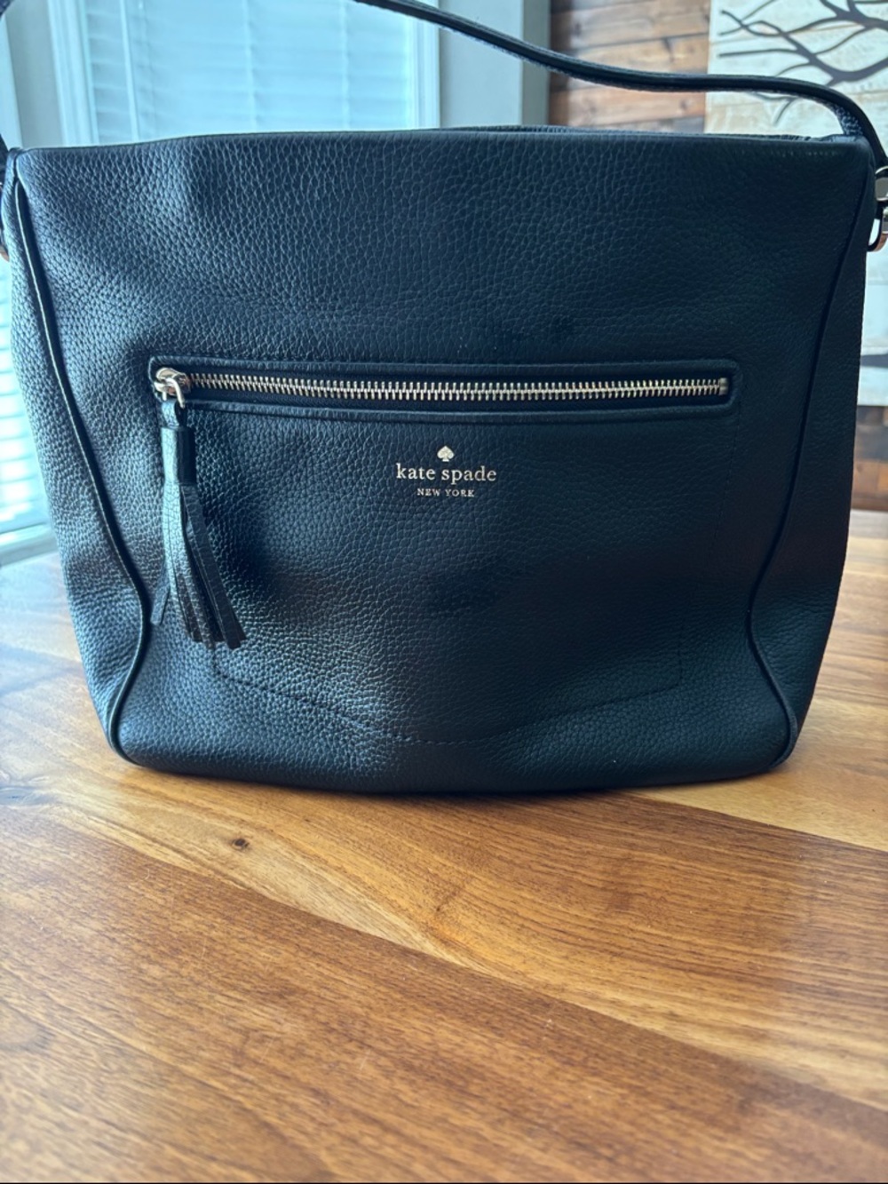Kate Spade Black Pebbled Leather Shoulder Bag